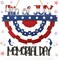 4th of July Decorations Patriotic Door Sign Wooden Memorial Day Wreath Red White Blue American Flag Door Hanger Independence Day Decor for Front Porch Wall Home Outdoor